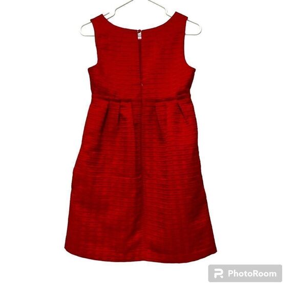 Maxandcleo Womens Dress Red 4 Pleated A Line Sleeveless Zip Back Side Pocket - Picture 2 of 4